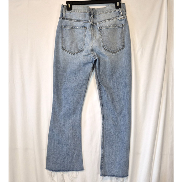 FRAME Womens Heritage Sylvie Kick Boot Raw-Edge Jeans in Stunt 27 - Picture 5 of 7